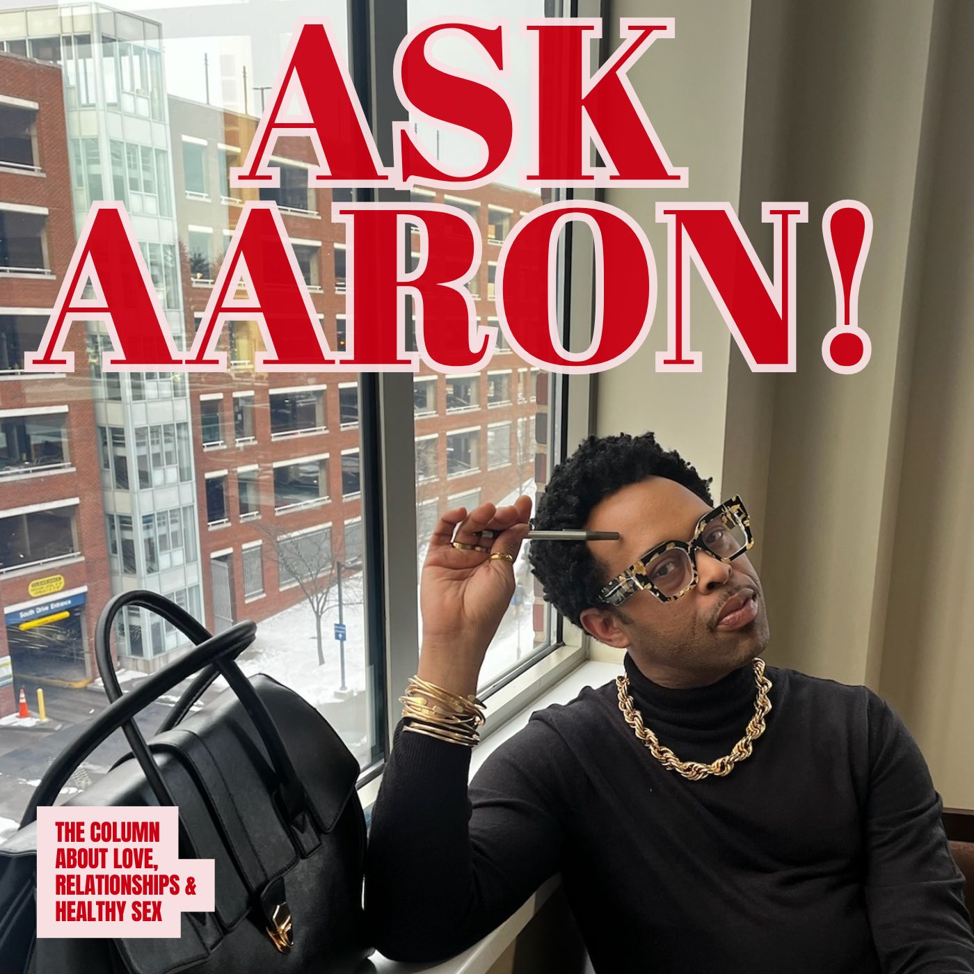 Aaron Brown contemplates your questions by the window at his desk at URMC